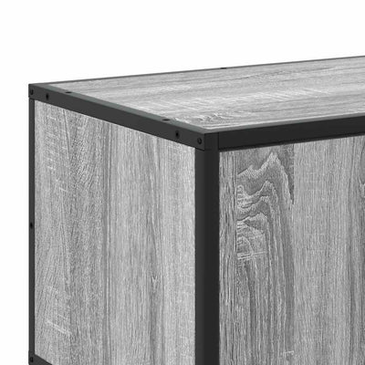 TV-Schrank Grau Sonoma 80x34,5x40 cm Holzwerkstoff und Metall