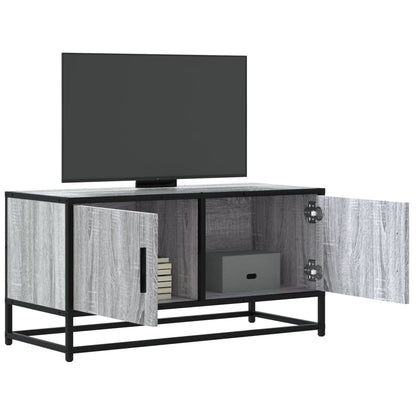 TV-Schrank Grau Sonoma 80x34,5x40 cm Holzwerkstoff und Metall