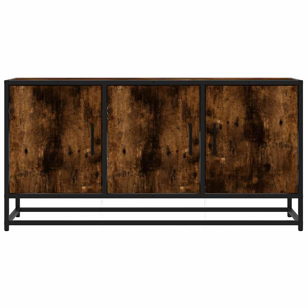 TV-Schrank Räuchereiche 100x35x50 cm Holzwerkstoff und Metall