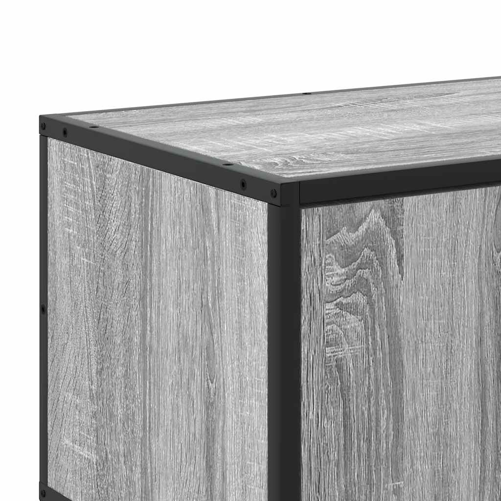 TV-Schrank Grau Sonoma 100x35x50 cm Holzwerkstoff und Metall