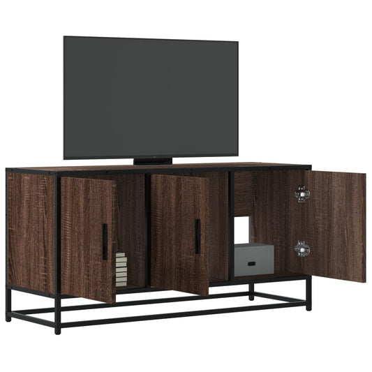 TV-Schrank Braun Eichen-Optik 100x35x50 cm Holzwerkstoff