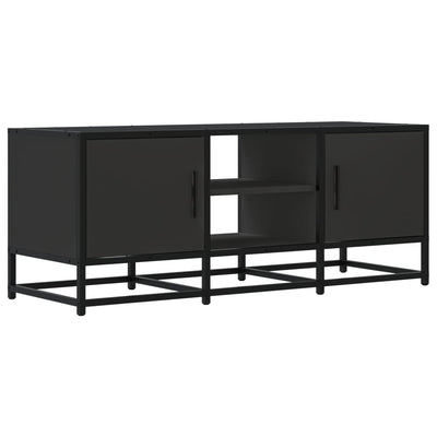 TV-Schrank Schwarz 100x35x41 cm Holzwerkstoff und Metall