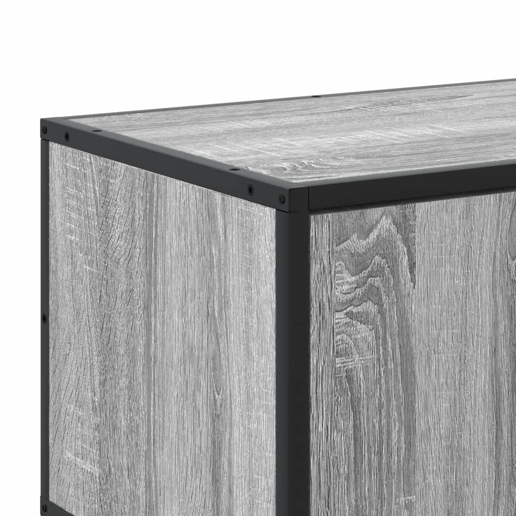 TV-Schrank Grau Sonoma 100x35x41 cm Holzwerkstoff und Metall