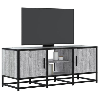 TV-Schrank Grau Sonoma 100x35x41 cm Holzwerkstoff und Metall