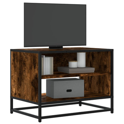 TV-Schrank Räuchereiche 61x40x46 cm Holzwerkstoff und Metall