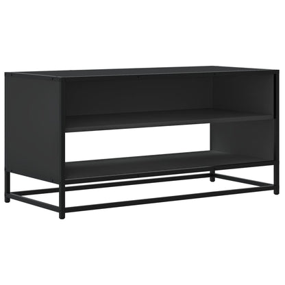 TV-Schrank Schwarz 91x40x46 cm Holzwerkstoff und Metall