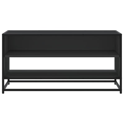 TV-Schrank Schwarz 91x40x46 cm Holzwerkstoff und Metall