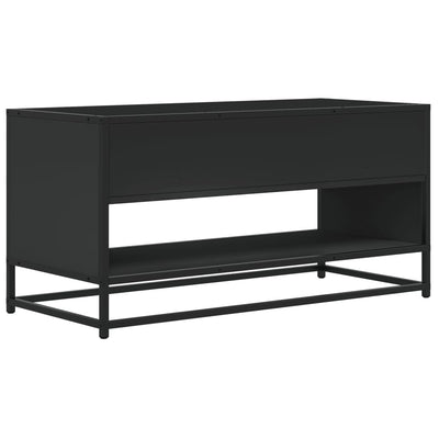 TV-Schrank Schwarz 91x40x46 cm Holzwerkstoff und Metall