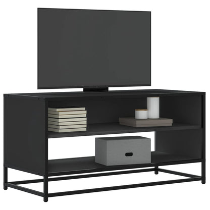 TV-Schrank Schwarz 91x40x46 cm Holzwerkstoff und Metall