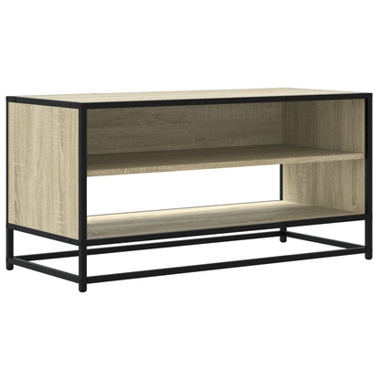 TV-Schrank Sonoma-Eiche 91x40x46 cm Holzwerkstoff und Metall