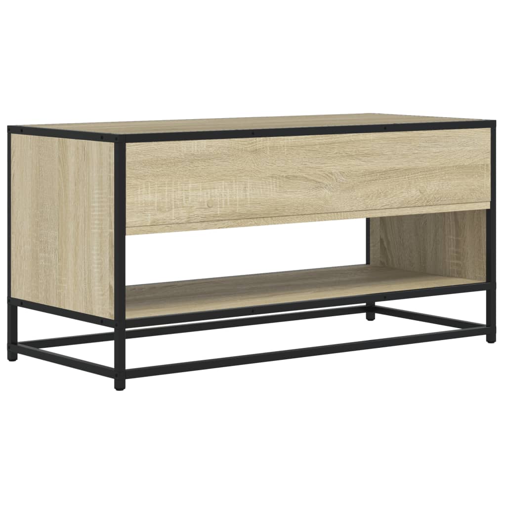 TV-Schrank Sonoma-Eiche 91x40x46 cm Holzwerkstoff und Metall