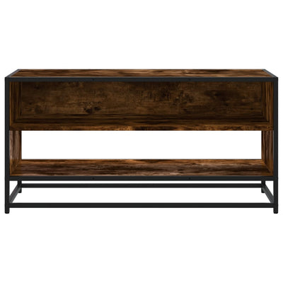 TV-Schrank Räuchereiche 91x40x46 cm Holzwerkstoff und Metall