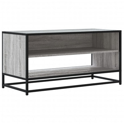 TV-Schrank Grau Sonoma 91x40x46 cm Holzwerkstoff und Metall