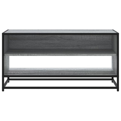 TV-Schrank Grau Sonoma 91x40x46 cm Holzwerkstoff und Metall