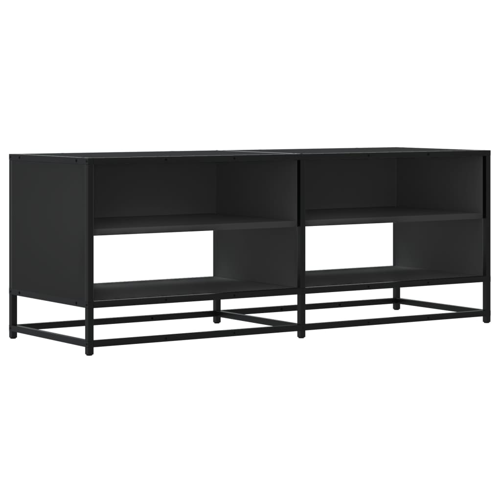 TV-Schrank Schwarz 120,5x40x46 cm Holzwerkstoff und Metall