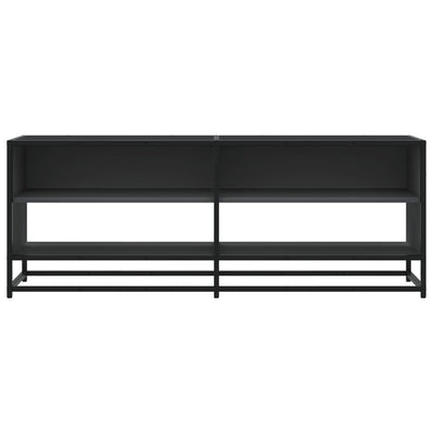 TV-Schrank Schwarz 120,5x40x46 cm Holzwerkstoff und Metall