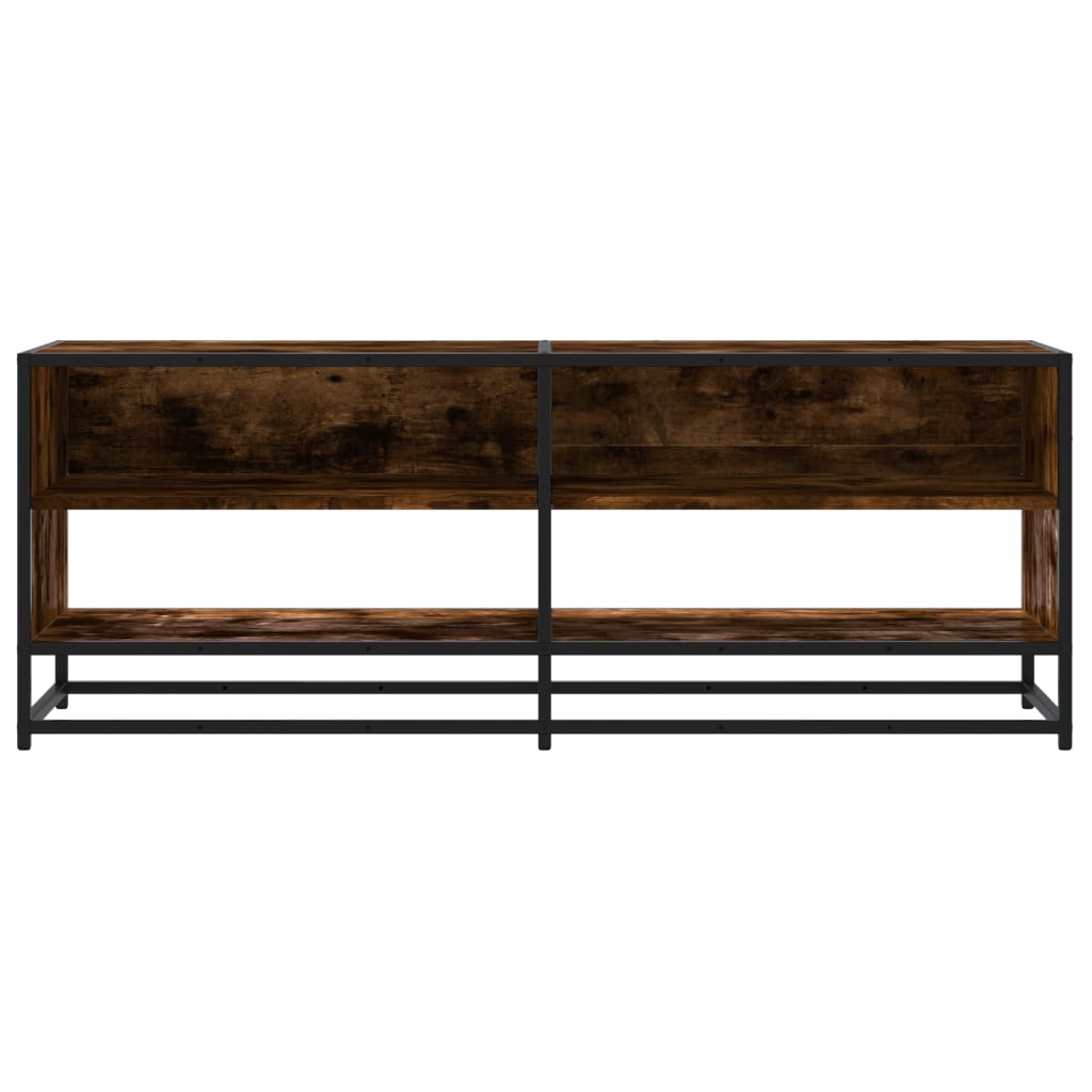 TV-Schrank Räuchereiche 120,5x40x46 cm Holzwerkstoff und Metall