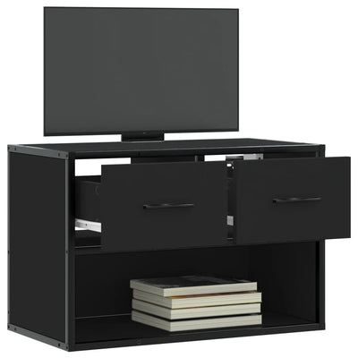 TV-Schrank Schwarz 60x31x39,5 cm Holzwerkstoff und Metall