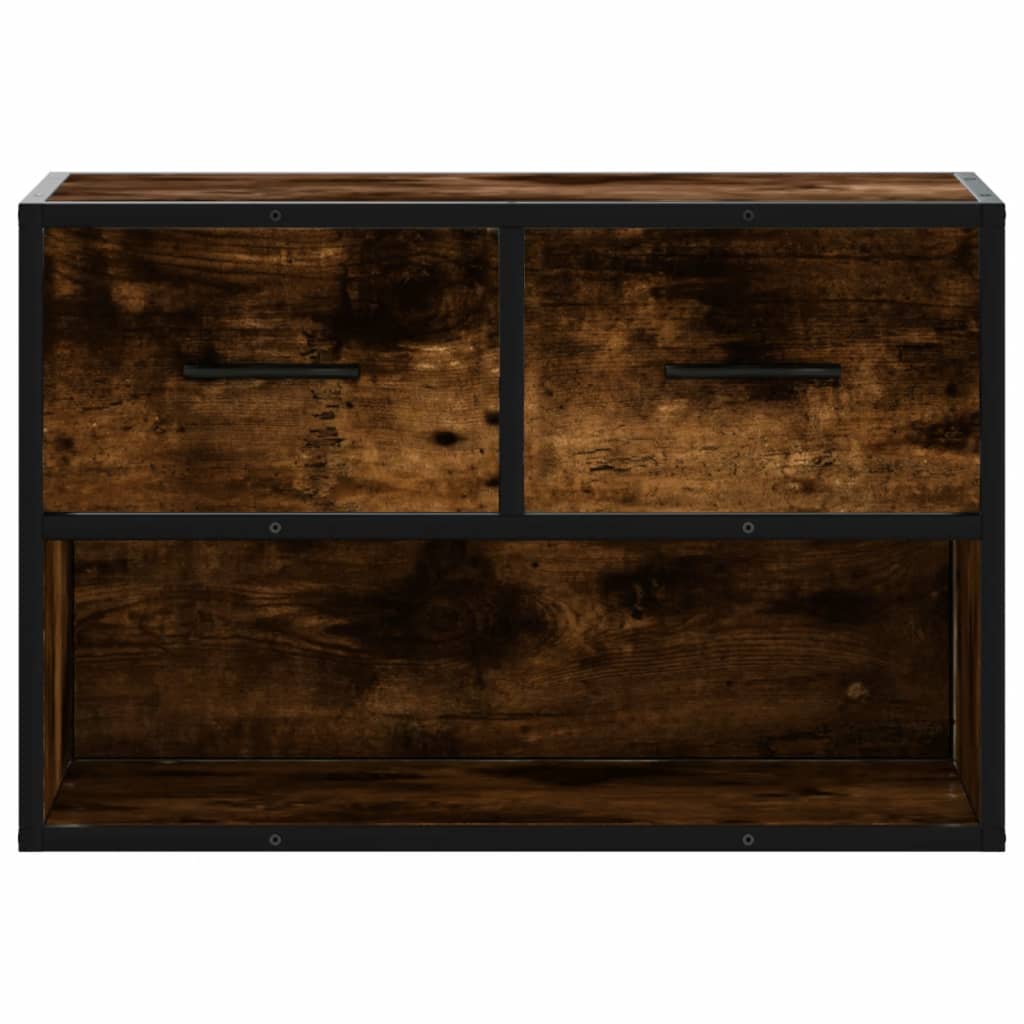 TV-Schrank Räuchereiche 60x31x39,5 cm Holzwerkstoff und Metall