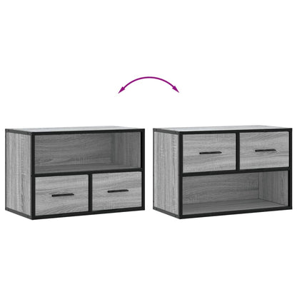 TV-Schrank Grau Sonoma 60x31x39,5 cm Holzwerkstoff und Metall