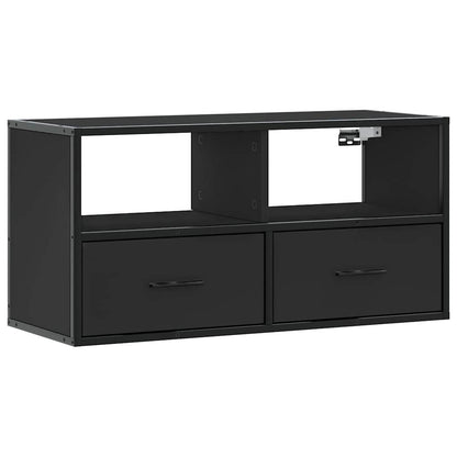 TV-Schrank Schwarz 80x31x39,5 cm Holzwerkstoff und Metall