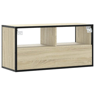 TV-Schrank Sonoma-Eiche 80x31x39,5 cm Holzwerkstoff und Metall