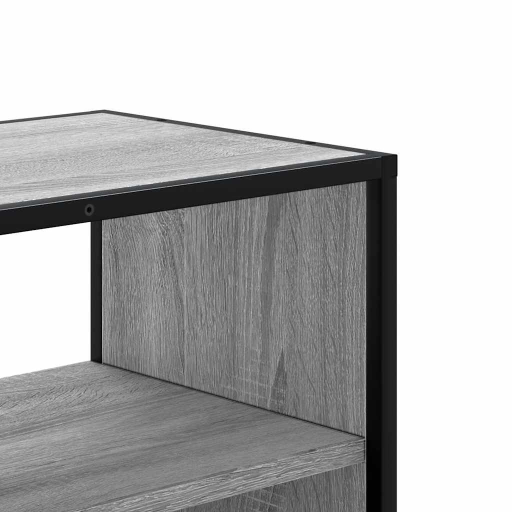 TV-Schrank Grau Sonoma 80x31x39,5 cm Holzwerkstoff und Metall