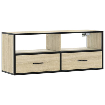 TV-Schrank Sonoma-Eiche 100x31x39,5 cm Holzwerkstoff und Metall