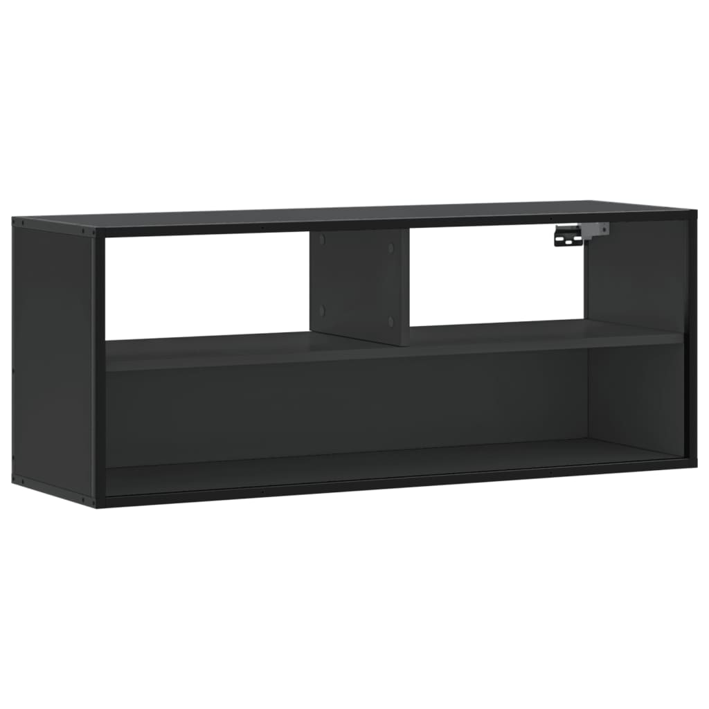 TV-Schrank Schwarz 100x31x39,5 cm Holzwerkstoff und Metall