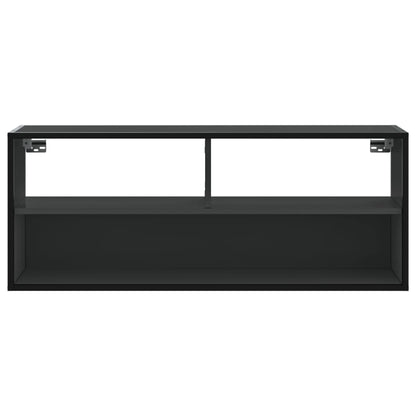 TV-Schrank Schwarz 100x31x39,5 cm Holzwerkstoff und Metall