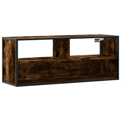 TV-Schrank Räuchereiche 100x31x39,5 cm Holzwerkstoff und Metall