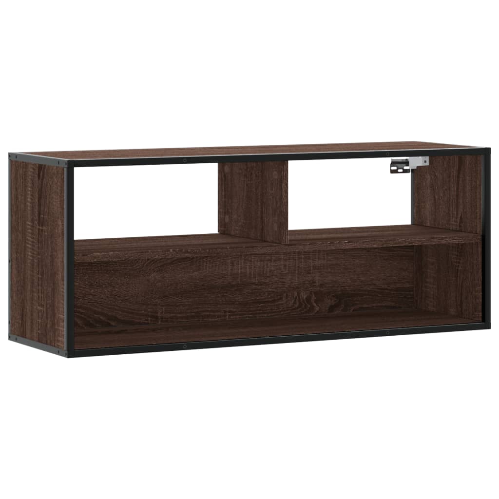 TV-Schrank Braun Eiche 100x31x39,5 cm Holzwerkstoff und Metall