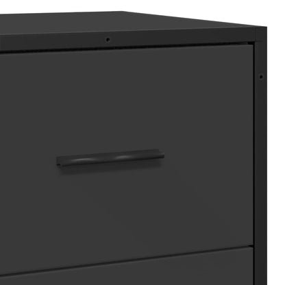 Sideboard Schwarz 35,5x35x76 cm Holzwerkstoff und Metall