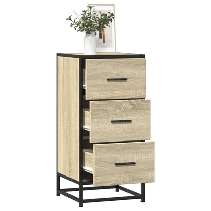 Sideboard Sonoma-Eiche 35,5x35x76 cm Holzwerkstoff und Metall