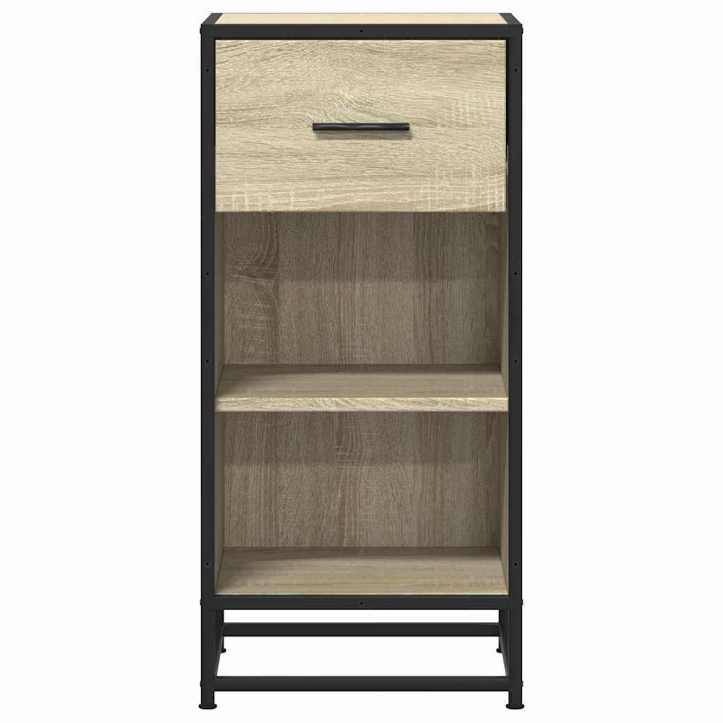 Sideboard Sonoma-Eiche 35,5x35x76 cm Holzwerkstoff und Metall