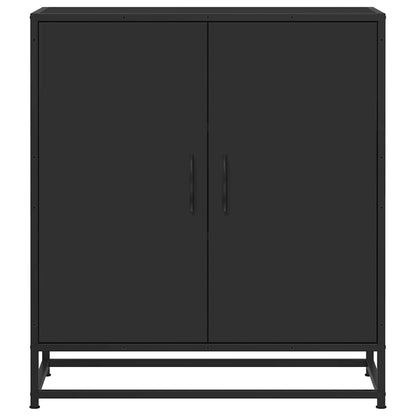 Sideboard Schwarz 68x35x76 cm Holzwerkstoff und Metall