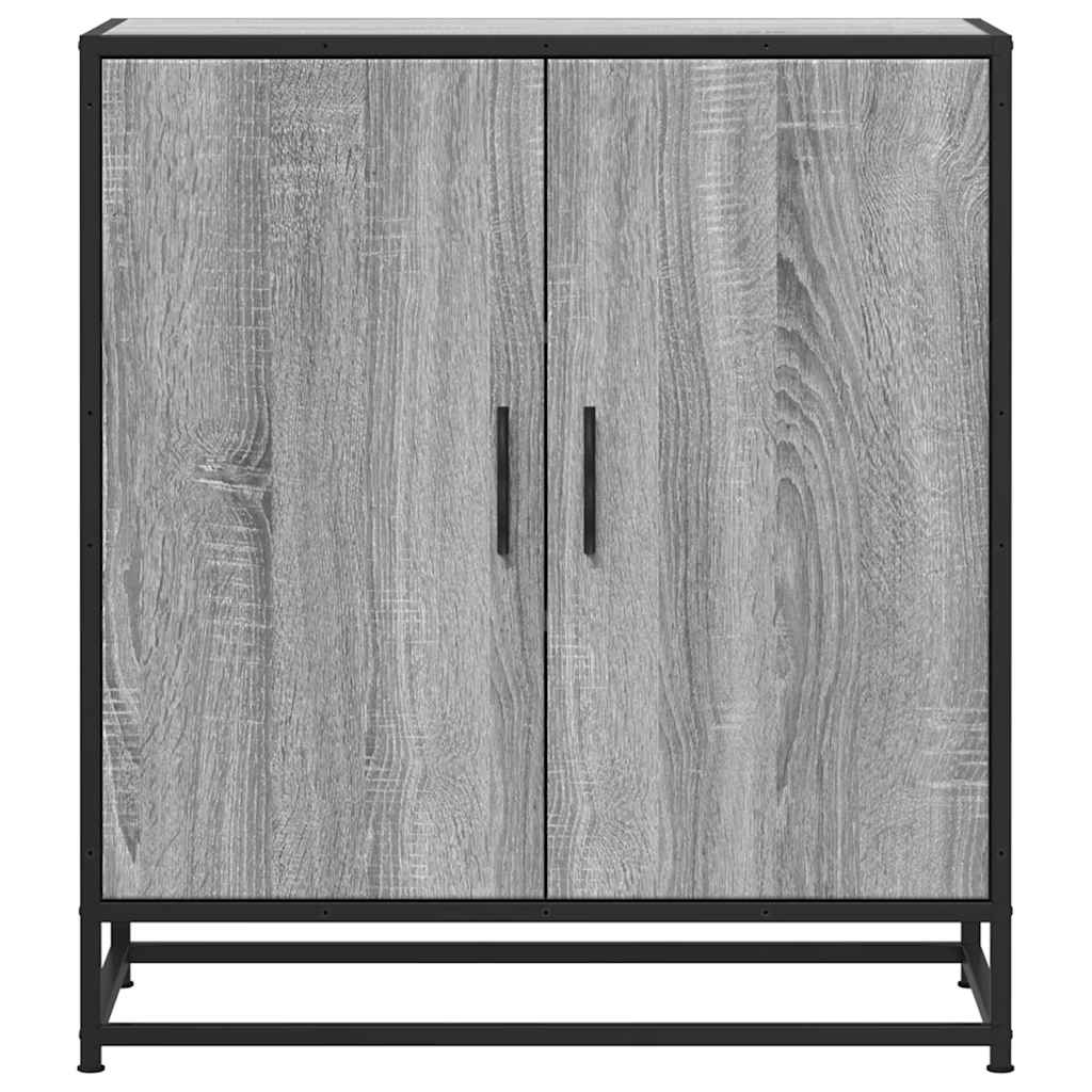 Sideboard Grau Sonoma 68x35x76 cm Holzwerkstoff und Metall