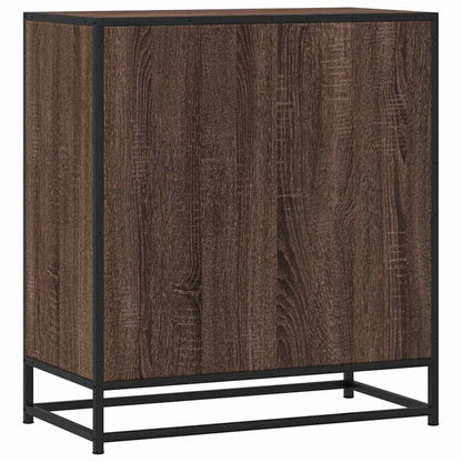 Sideboard Braun Eichen-Optik 68x35x76 cm Holzwerkstoff & Metall