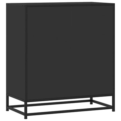 Sideboard Schwarz 68x35x76 cm Holzwerkstoff und Metall