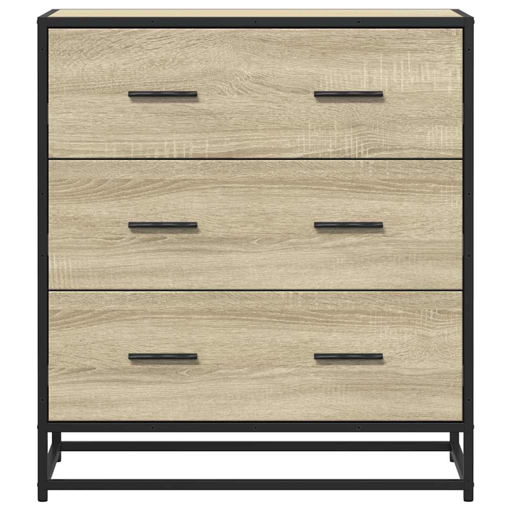 Sideboard Sonoma-Eiche 68x35x76 cm Holzwerkstoff und Metall