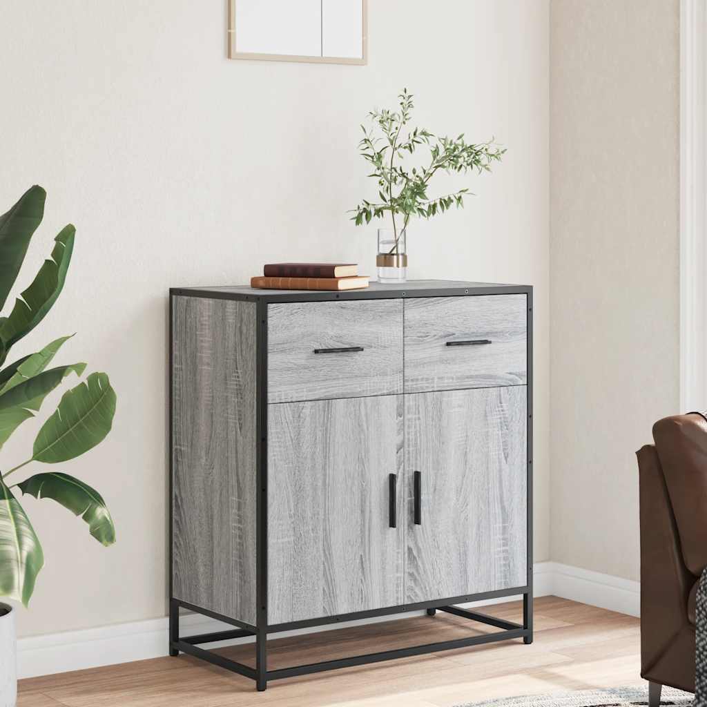 Sideboard Grau Sonoma 68x35x76 cm Holzwerkstoff