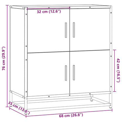 Sideboard Sonoma-Eiche 68x35x76 cm Holzwerkstoff