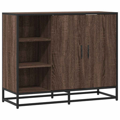 Sideboard Braun Eichen-Optik 92x35x76 cm Holzwerkstoff