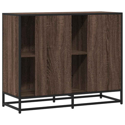 Sideboard Braun Eichen-Optik 92x35x76 cm Holzwerkstoff