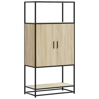 Highboard Sonoma-Eiche 68x35x139 cm Holzwerkstoff und Metall