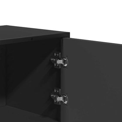 Highboard Schwarz 68x35x106,5 cm Holzwerkstoff und Metall