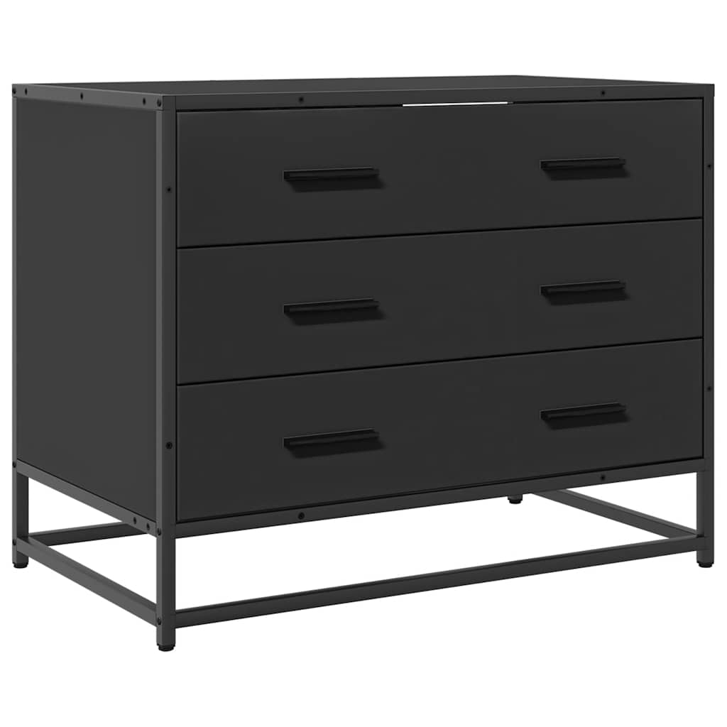 Schubladenschrank Schwarz 70x41x56 cm Holzwerkstoff