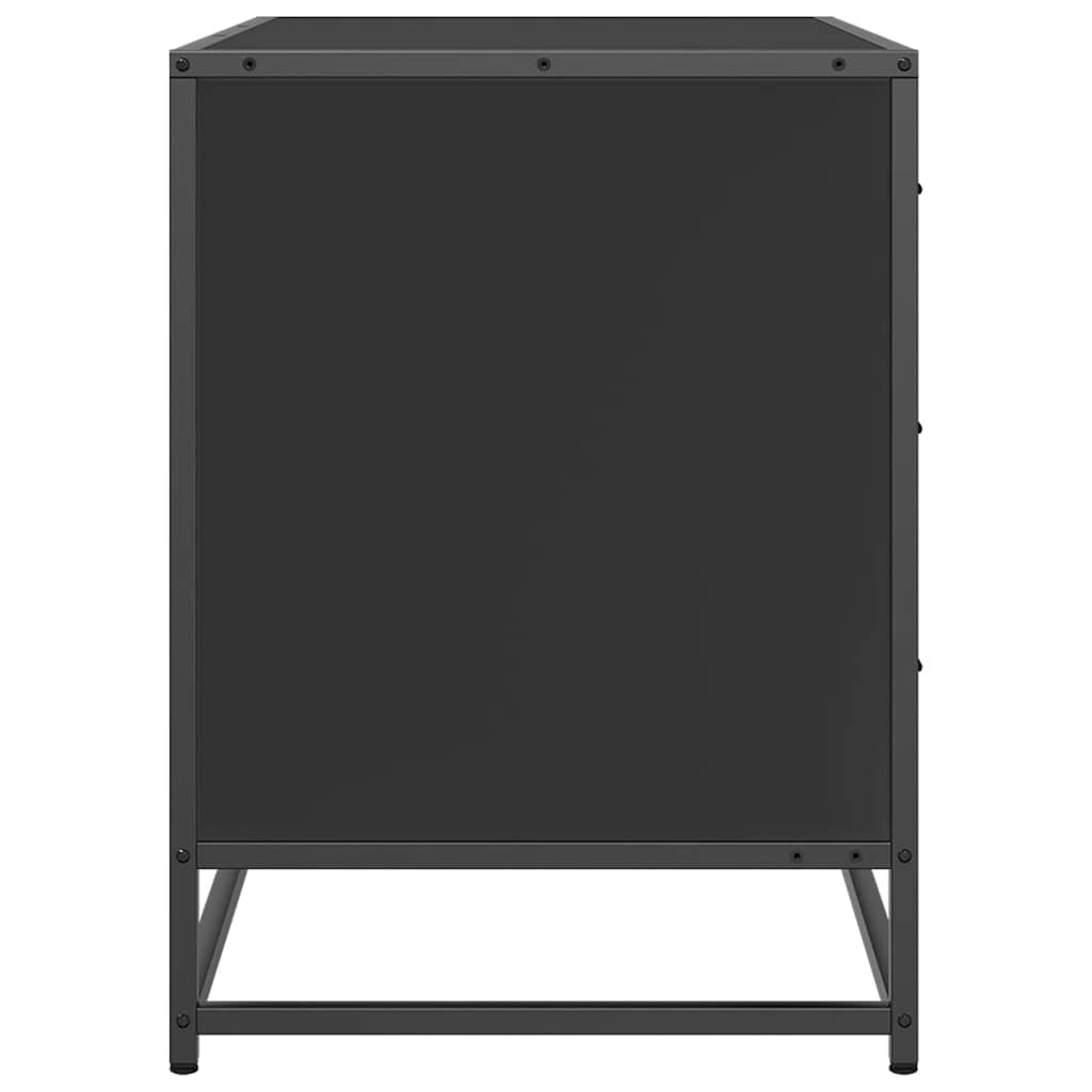 Schubladenschrank Schwarz 70x41x56 cm Holzwerkstoff