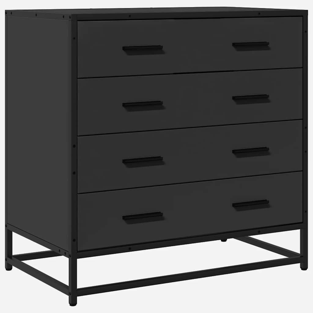 Schubladenschrank Schwarz 70x41x70 cm Holzwerkstoff