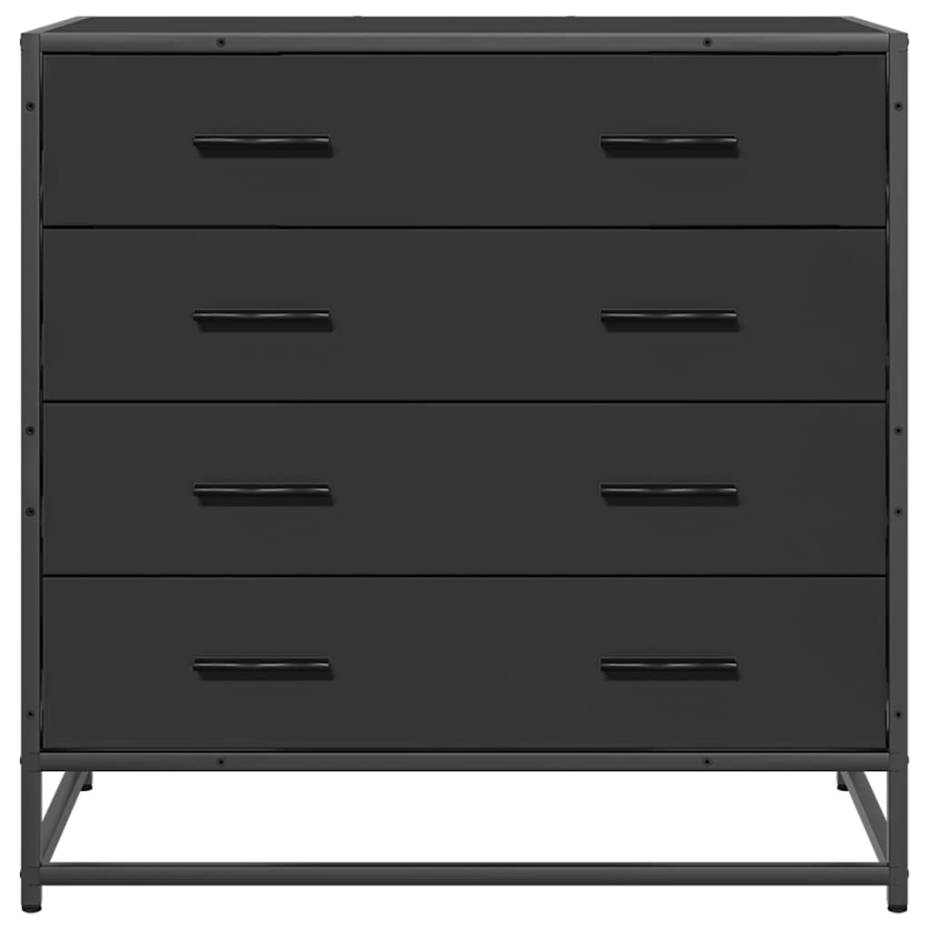 Schubladenschrank Schwarz 70x41x70 cm Holzwerkstoff